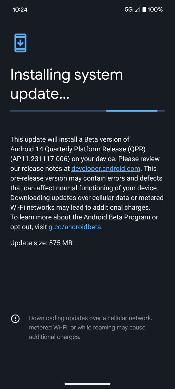 Android 14 QPR2 Beta update rolled out with December 2023 security patch