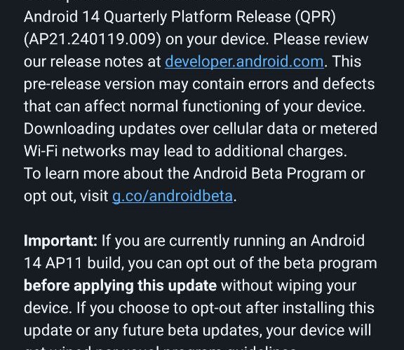 Android 14 QPR 3 beta 1